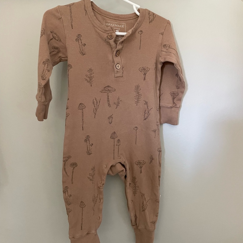 MAKEMAKEORGANICS Organic Cotton Romper // Size 12-18 Months // Gender Neutral